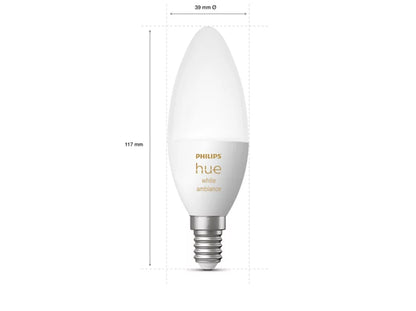 Philips Hue E14 Candle Globe - White Ambience