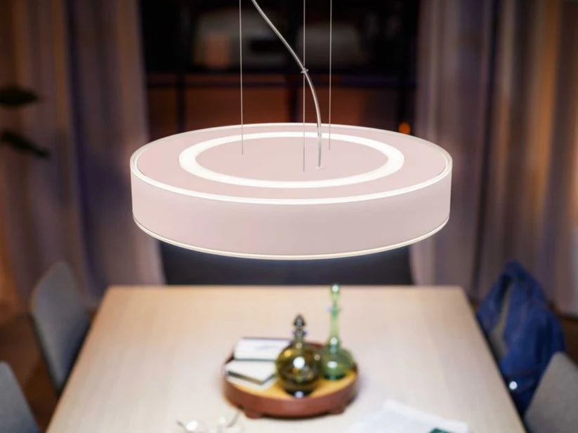 Philips Hue Enrave Pendant above table