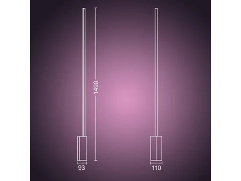 Philips Hue Gradient Signe Floor Lamp  measurements