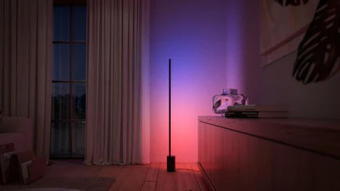 Philips Hue Gradient Signe Floor Lamp  lounge room